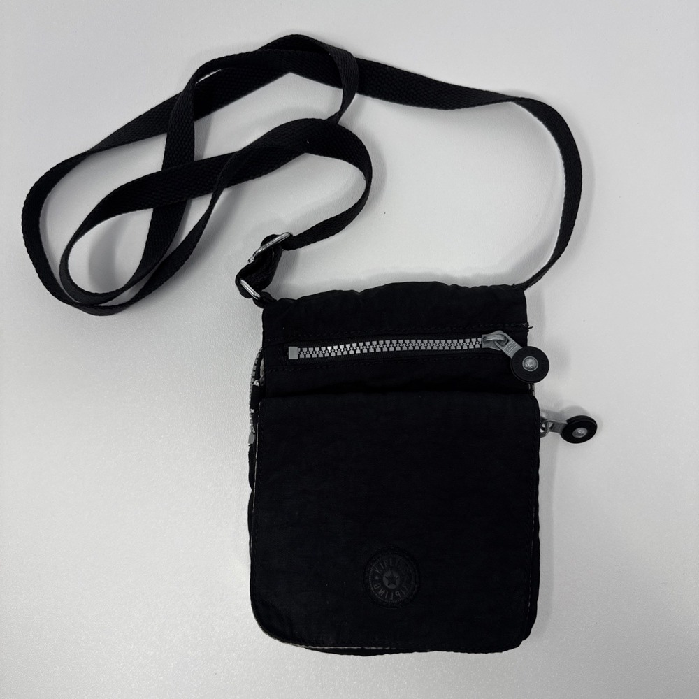 Kipling Eldorado Small Shoulder Bag Black‎ Crossbody Purse Adjustable Strap